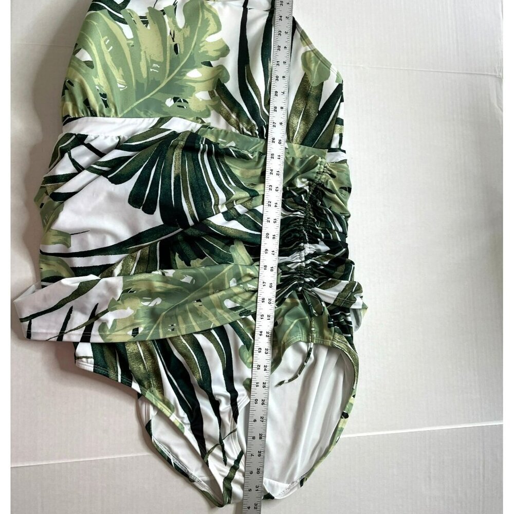 Swim by Cacique Lightly Lined No Wire 1 Piece Swimsuit Swim Dress sz 24 Tropical - Picture 12 of 13